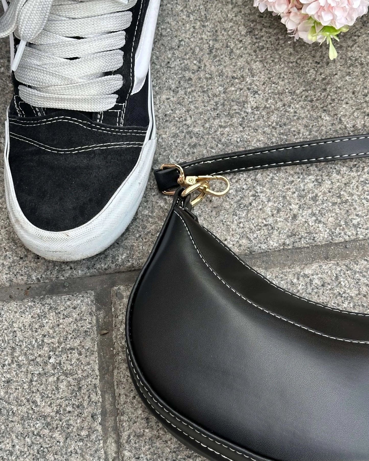 JELENA MINI HAND BAG WITH DOUBLE STITCH DETAIL